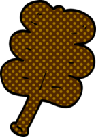 cartoon doodle autumnal leaf png