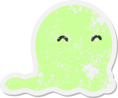 spooky ghost floating grunge sticker png