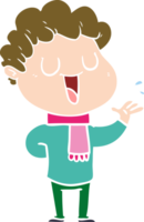 flat color style cartoon man talking png