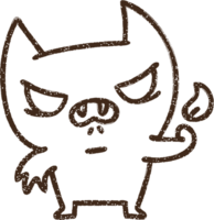 dibujo al carbón del pequeño diablo png