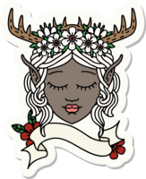 elf druid character face sticker png