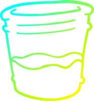 cold gradient line drawing cartoon glass of drink png