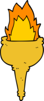 cartoon flaming torch png