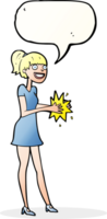 cartoon woman clapping hands with speech bubble png