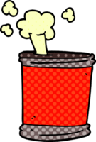 cartoon doodle can of beer png