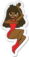 sticker van een tekenfilmvrouw in lingerie png