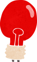 cartone animato rosso leggero lampadina png