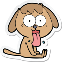 autocollant d'un chien de dessin animé mignon png