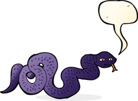 tecknad serie orm med Tal bubbla png