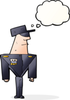 cartoon guard with thought bubble png