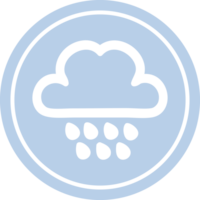 icono circular de nube de lluvia png