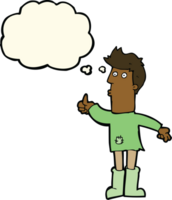 cartoon poor man with thought bubble png