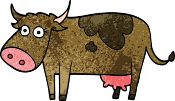 cartoon doodle farm cow png