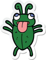 pegatina de un divertido insecto de dibujos animados png