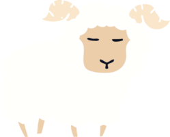 eigenzinnige handgetekende cartoon ram png