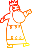 warm gradient line drawing cartoon wise king png
