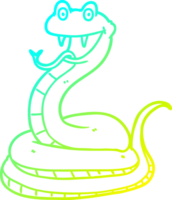cold gradient line drawing cartoon happy snake png