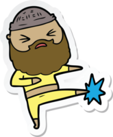 sticker of a cartoon man with beard png