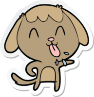 sticker of a cute cartoon dog png