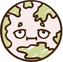 desenho de giz planeta terra png