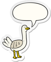 cartoon bird with speech bubble sticker png