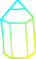 cold gradient line drawing of a cartoon colored pencil png