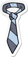 sticker of a cartoon striped tie png