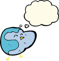 cartoon bird with thought bubble png