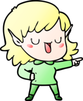 cartoon elf girl png