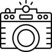 diseño de icono de línea de foto vector