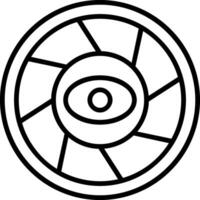 Lens Line Icon Design vector