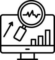 System Monitoring Line Icon Design vector