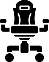 juego de azar silla glifo icono diseño vector