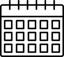 calendario línea icono diseño vector