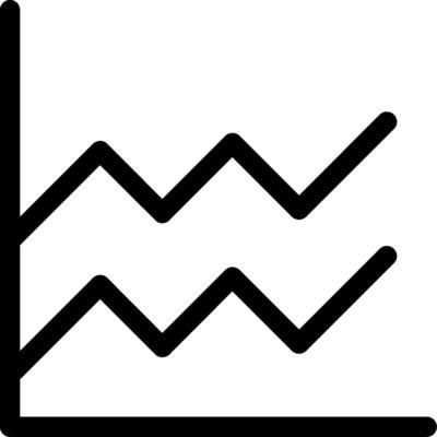Area Graph Glyph Icon Design
