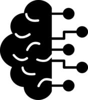 Brain Glyph Icon Design vector