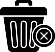 Delete Glyph Icon Design vector