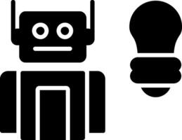 Robot Glyph Icon Design vector