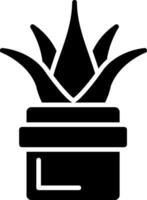 Aloe Vera Glyph Icon Design vector
