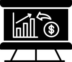 Income Chart Glyph Icon Design vector