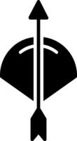 Archery Glyph Icon Design vector