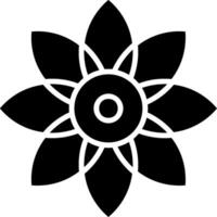 Flower Glyph Icon Design vector