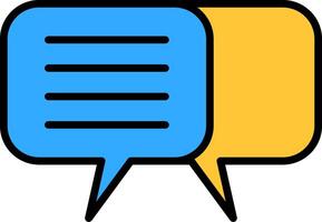 Dialog Line Filled Icon vector