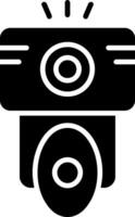 Camera Flash Glyph Icon Design vector
