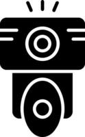 Camera Flash Glyph Icon Design vector