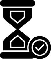 Hourglass Glyph Icon vector