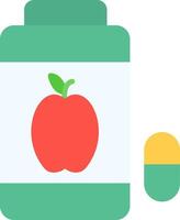 Vitamins Flat Icon Design vector