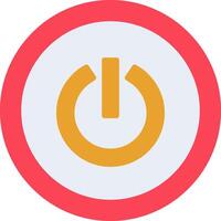 Power Button Flat Icon Design vector