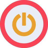 Power Button Flat Icon Design vector