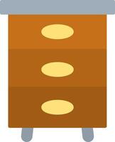 Filling Cabinet Flat Icon Design vector